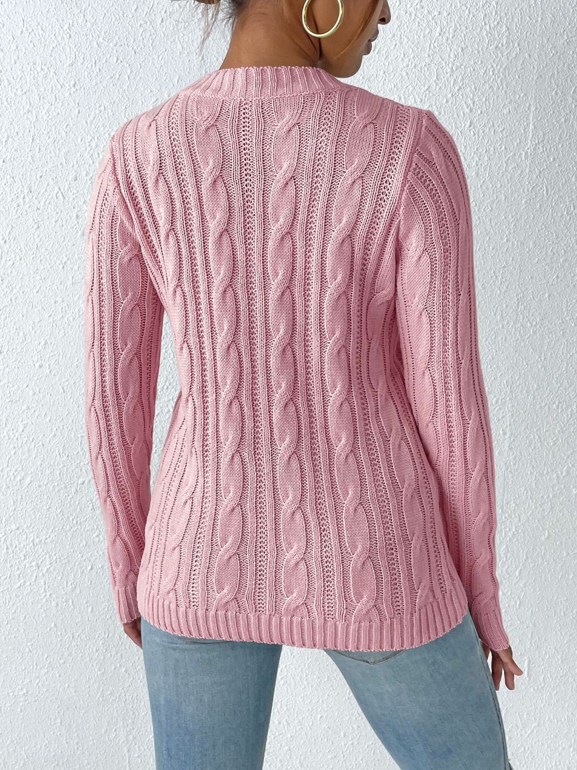 Cable-Knit Round Neck Sweater CMP