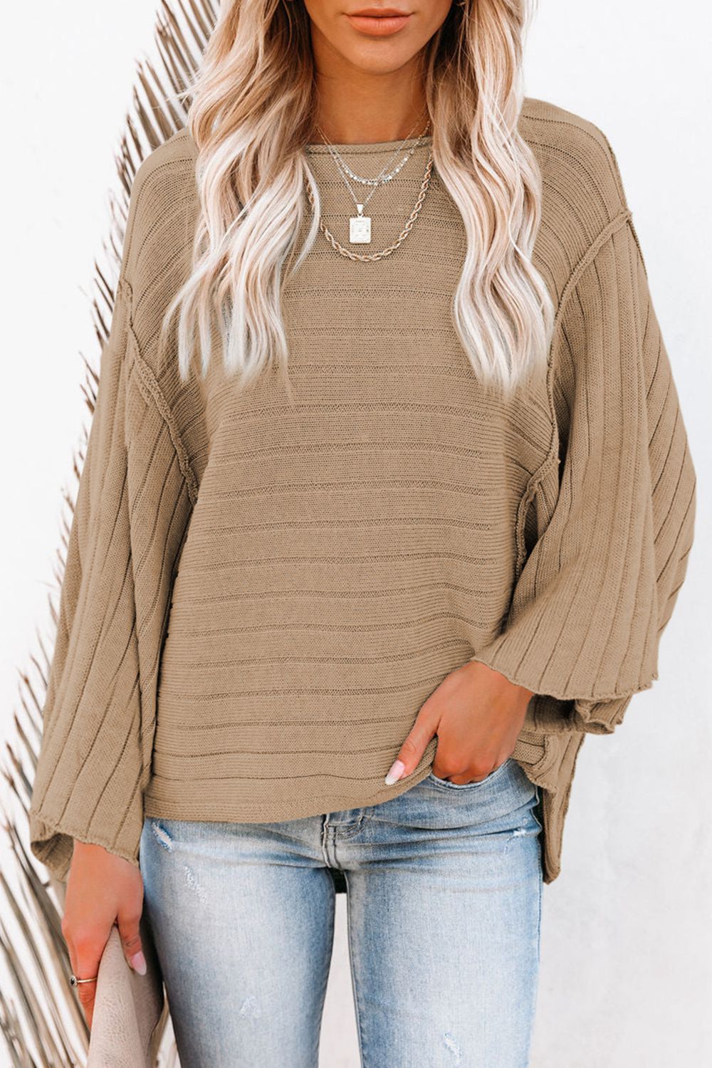 Round Neck Long Sleeve Knit Top CMP