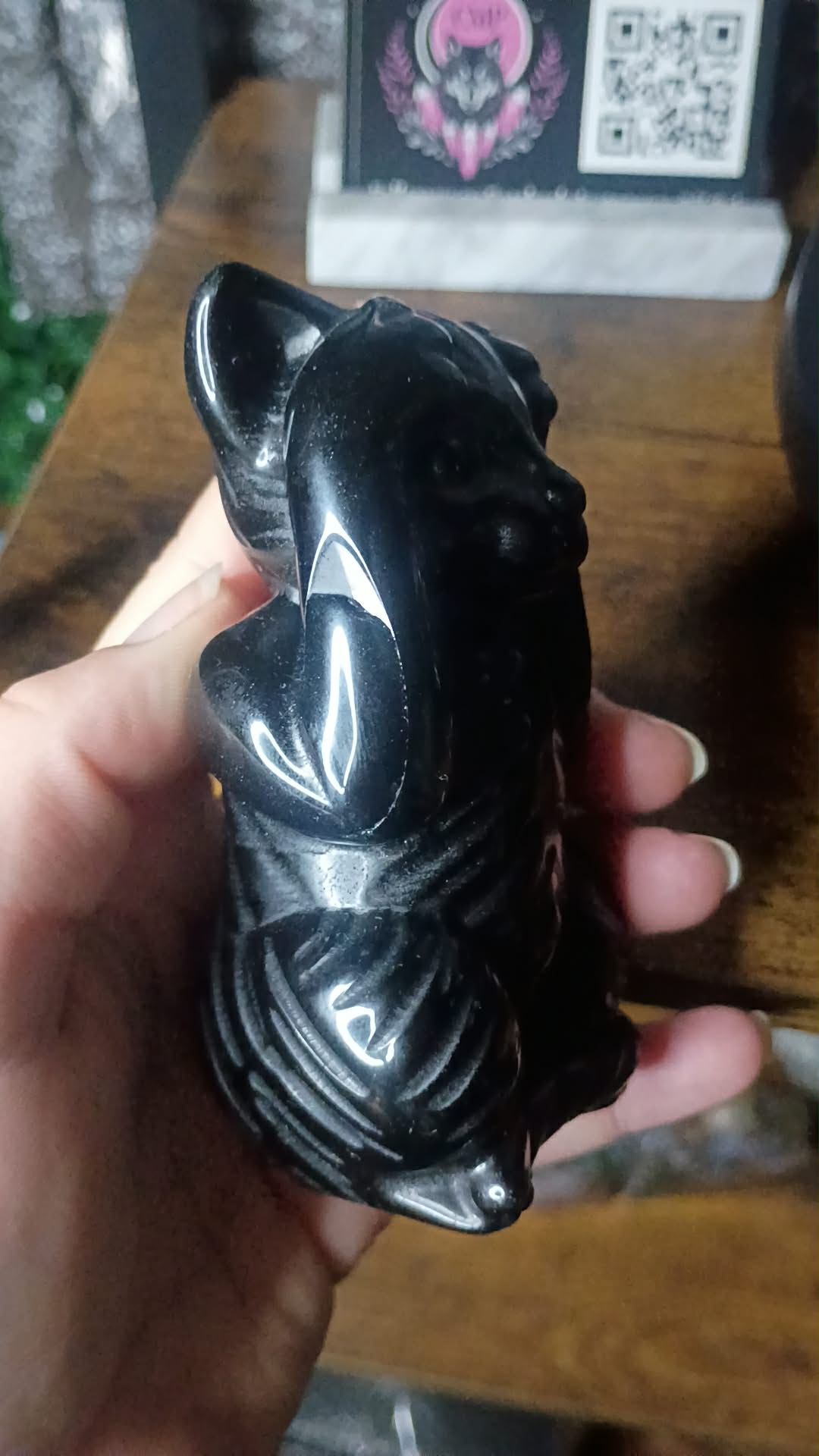 Hear No Evil-See No Evil-Speak No Evil Black Cats: Black Obsidian Carvings - CMP