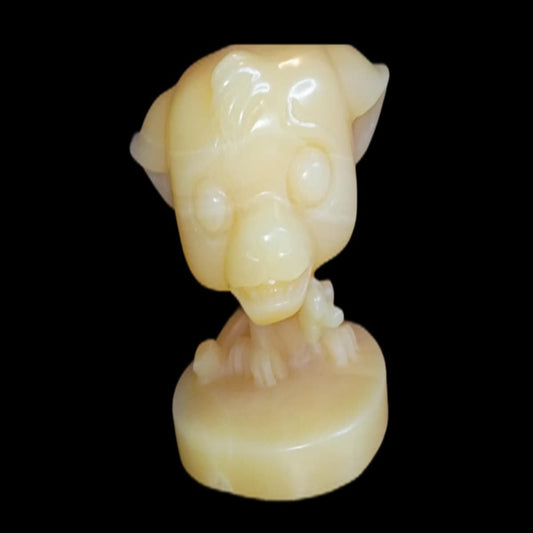 The Adorable Lion: Yellow Calcite Carving - CMP 