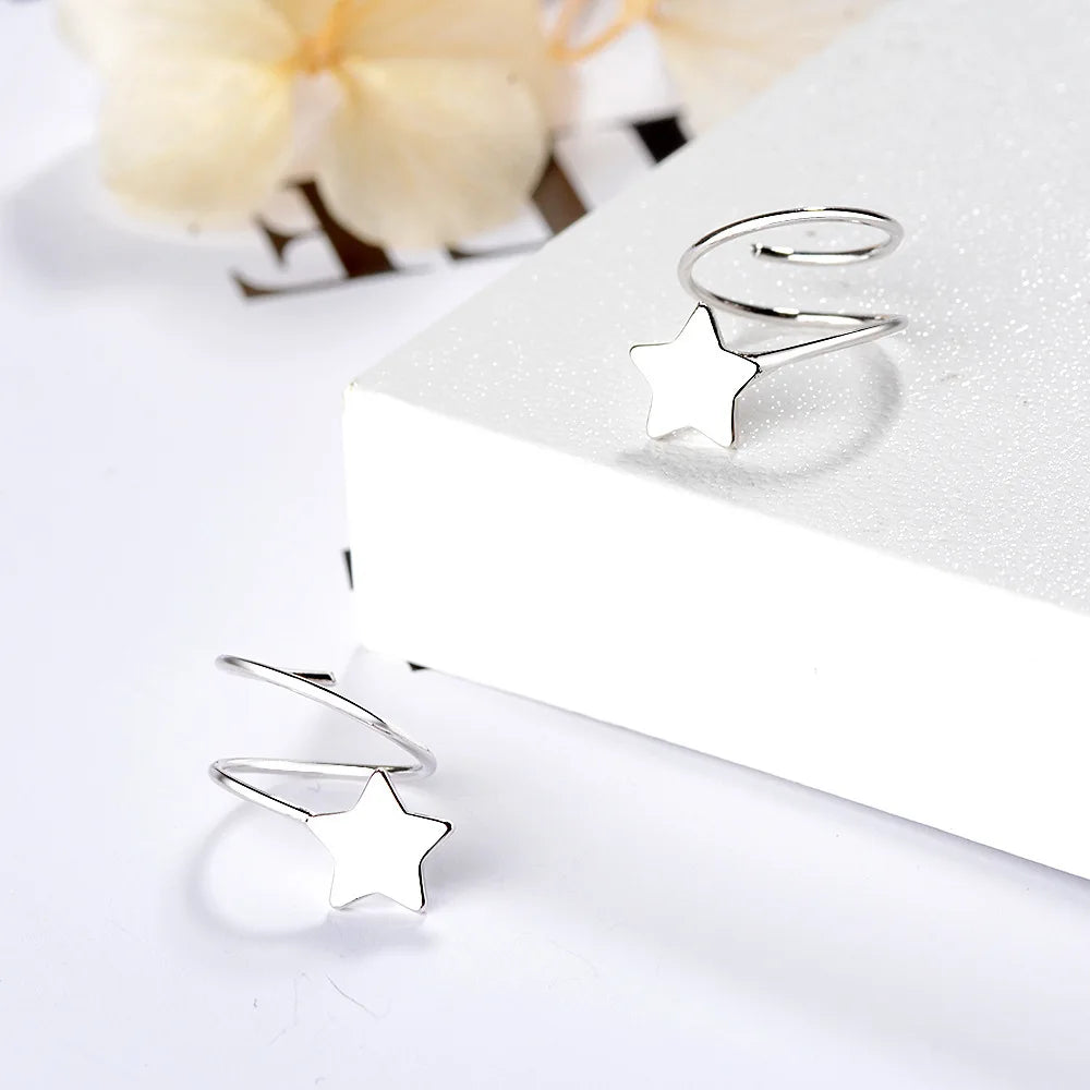 Stars 925 Sterling Silver Ear Rings