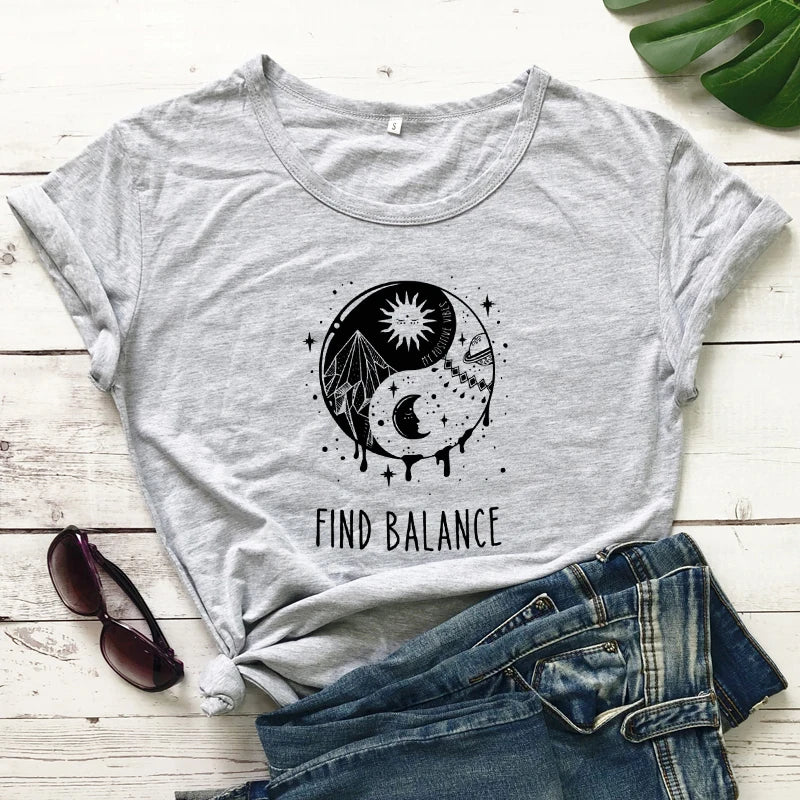 Find Balance Yin Yang T-Shirt