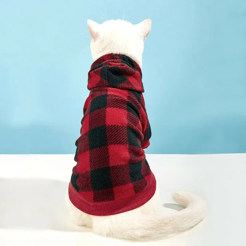 Warm Hooded Plaid Jackets