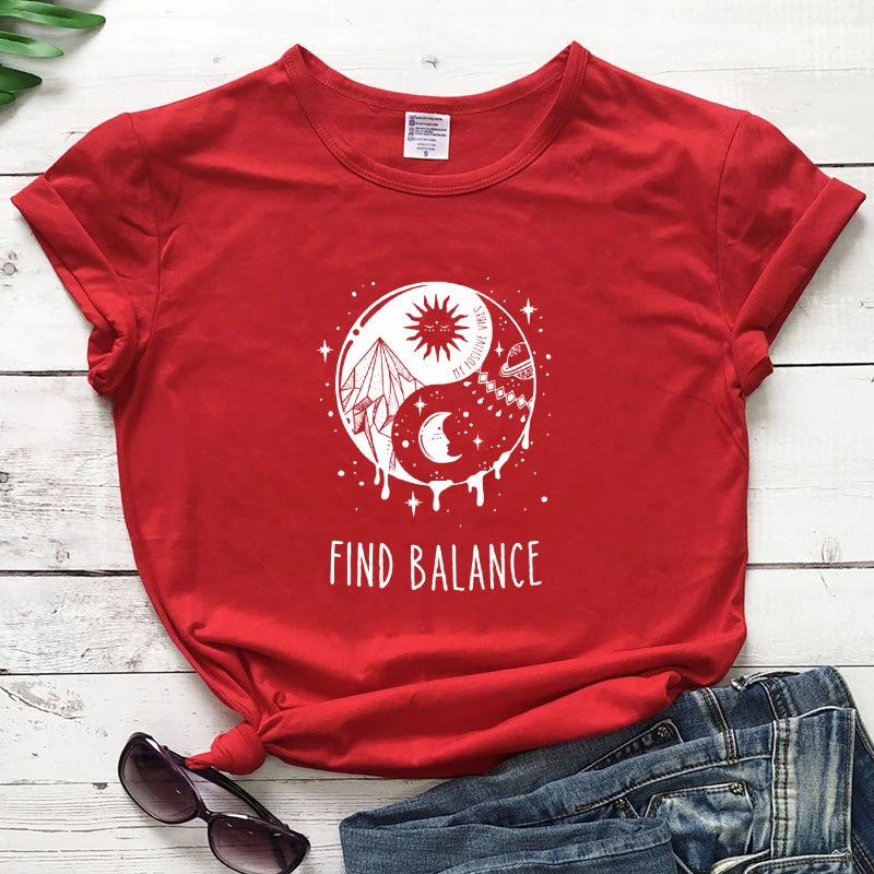 Find Balance Yin Yang T-Shirt