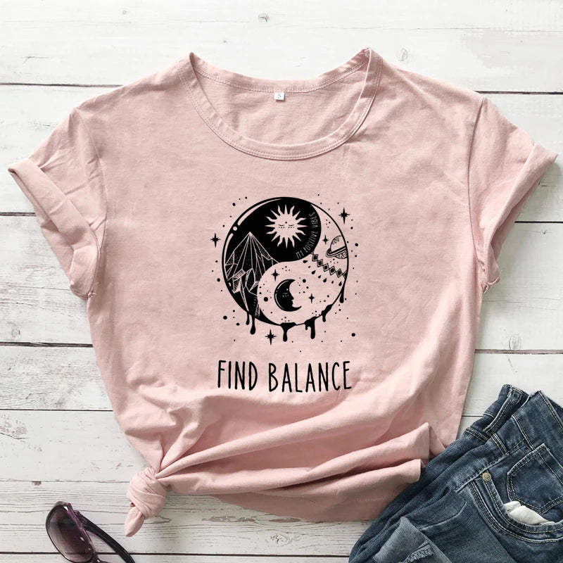 Find Balance Yin Yang T-Shirt