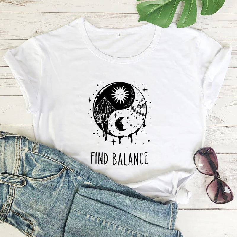 Find Balance Yin Yang T-Shirt