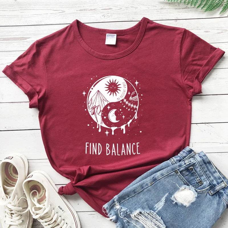 Find Balance Yin Yang T-Shirt