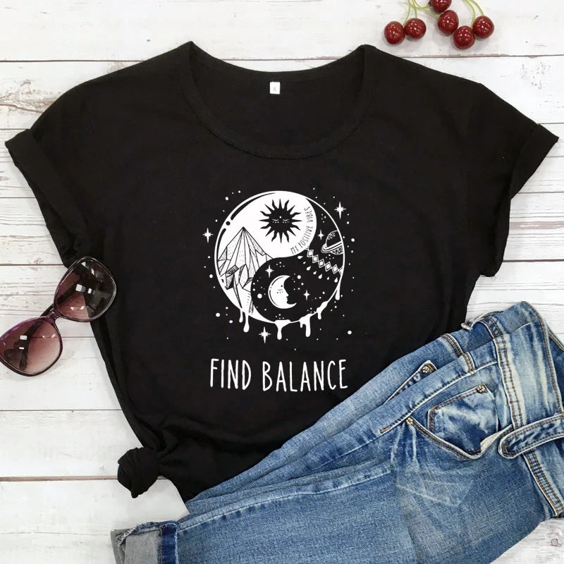 Find Balance Yin Yang T-Shirt