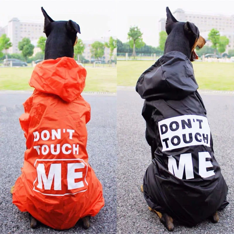 Don't Touch Me Waterproof Dog Raincoat