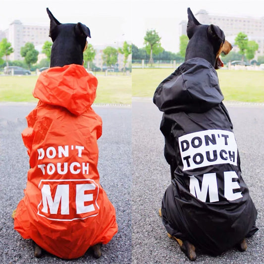 Don't Touch Me Waterproof Dog Raincoat