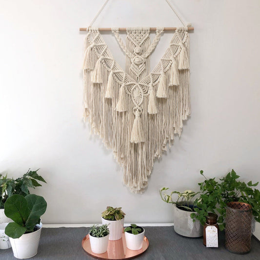 Hand-woven Pendant Macrame Wall Hanging Boho Woven Tapestry Bohemian Crafts Room Decoration Gorgeous Tapestry For Home Decor CMP