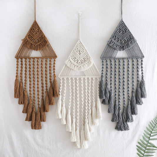 Handwoven Home Decor Triangle Dream Catcher Pendant CMP