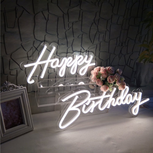 Happy Birthday Oh Baby Neon Lights Led Flex Neon Sign CMP