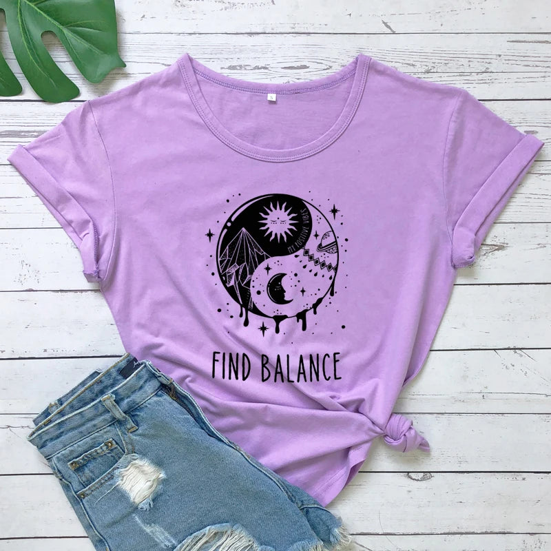 Find Balance Yin Yang T-Shirt