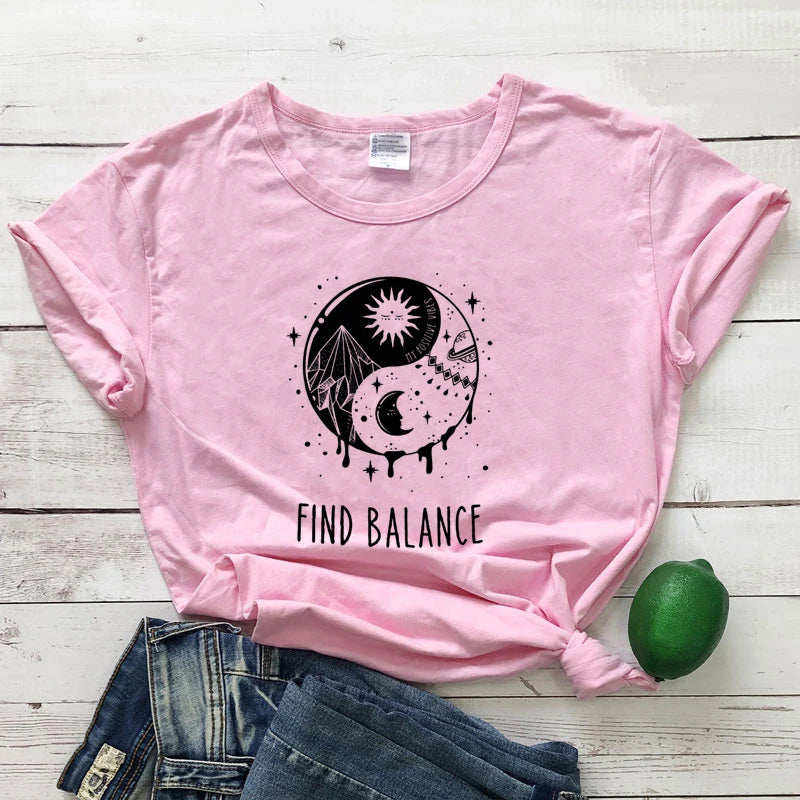 Find Balance Yin Yang T-Shirt