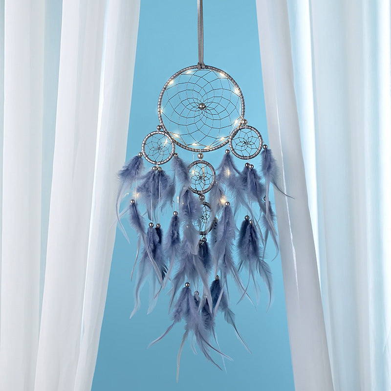 Nordic Crafts New Chinese Creative Home Living Room Decoration Dream Catcher Five Ring Gift Dream Catcher Good Dream CMP