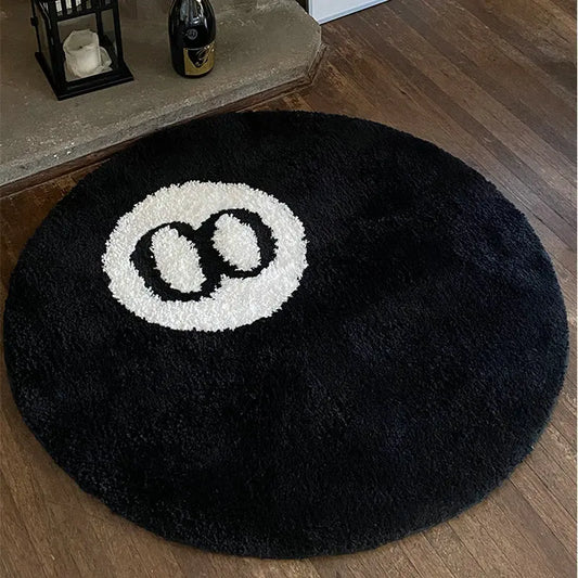 Billiards 8 Ball Throw Rug