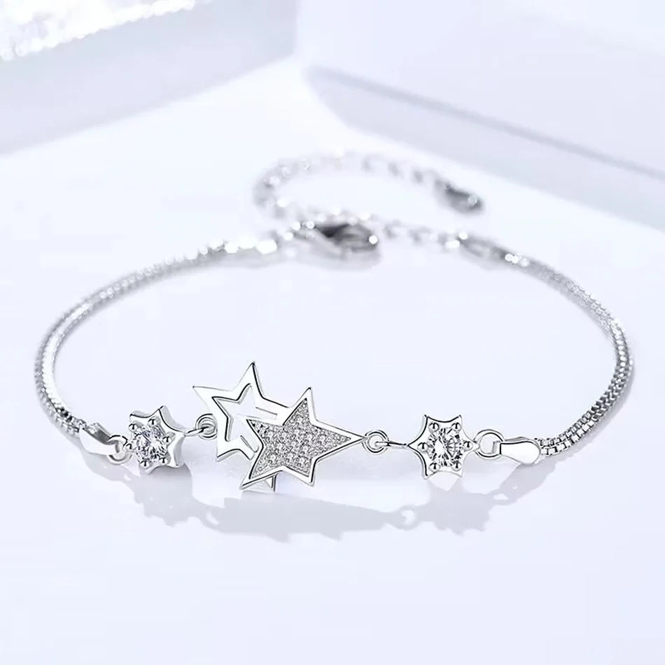 Elegant Charm Crystal Star Bracelet