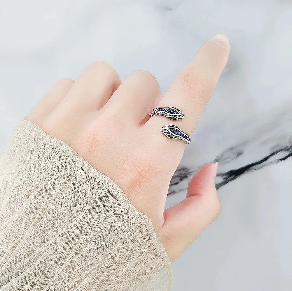 Sterling Silver Adjustable Snake Ring