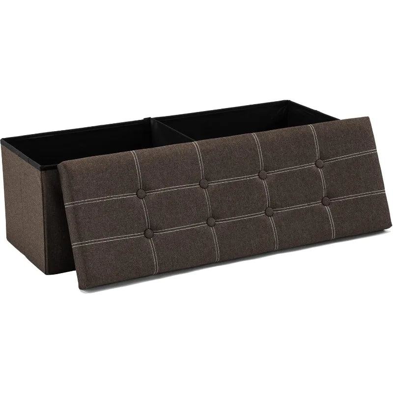 43 Inches Folding Storage Ottoman Bench