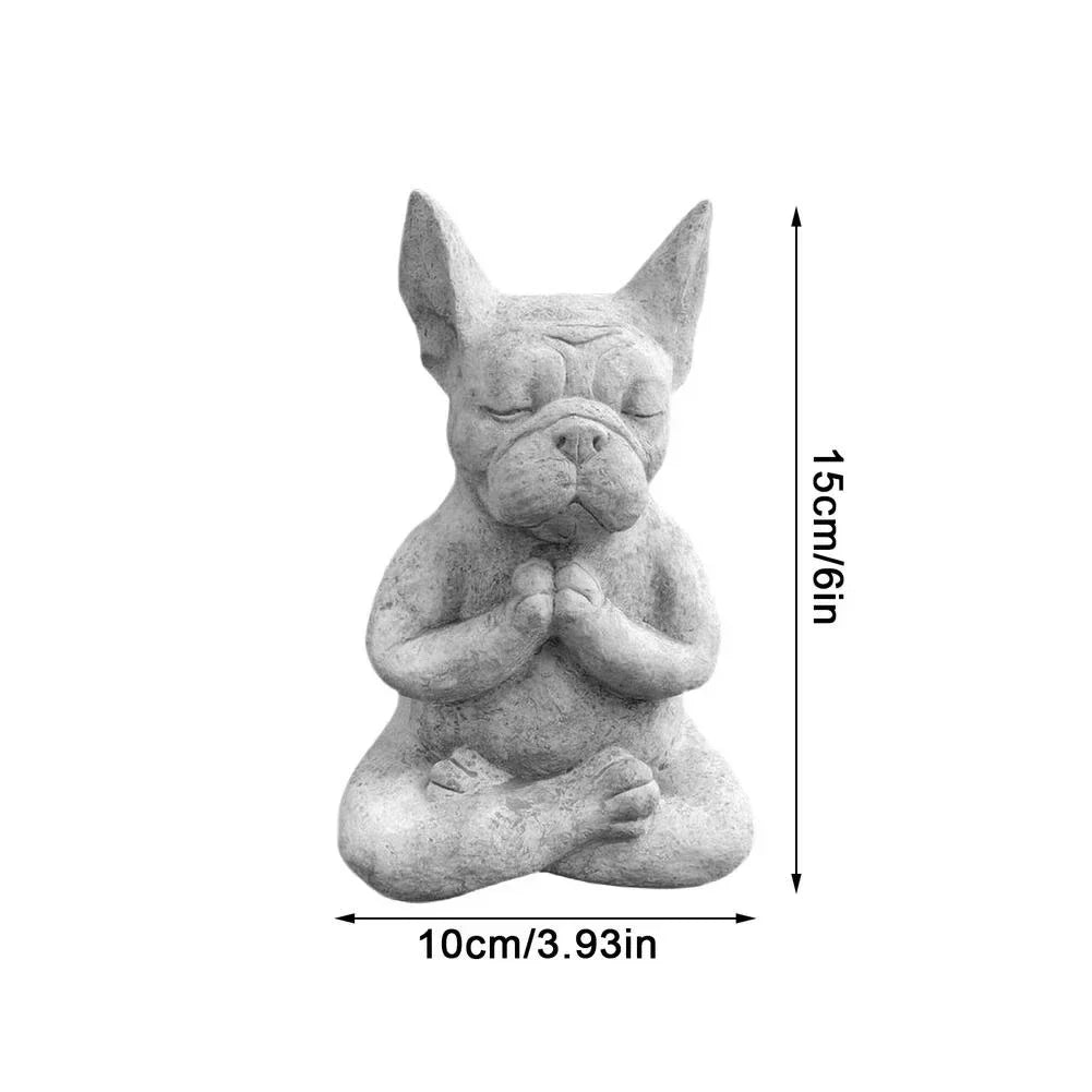 Meditation Dog Resin Statue