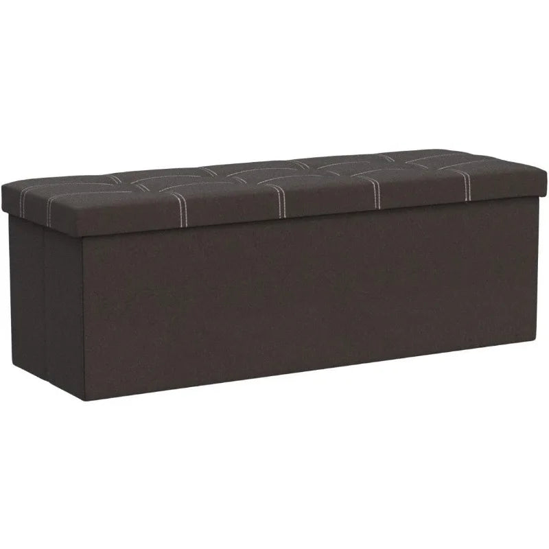 43 Inches Folding Storage Ottoman Bench