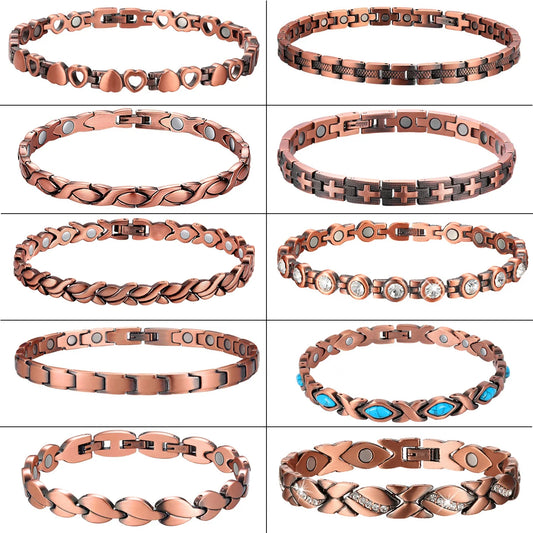 Women's Copper Magnetic Therapy Anklets