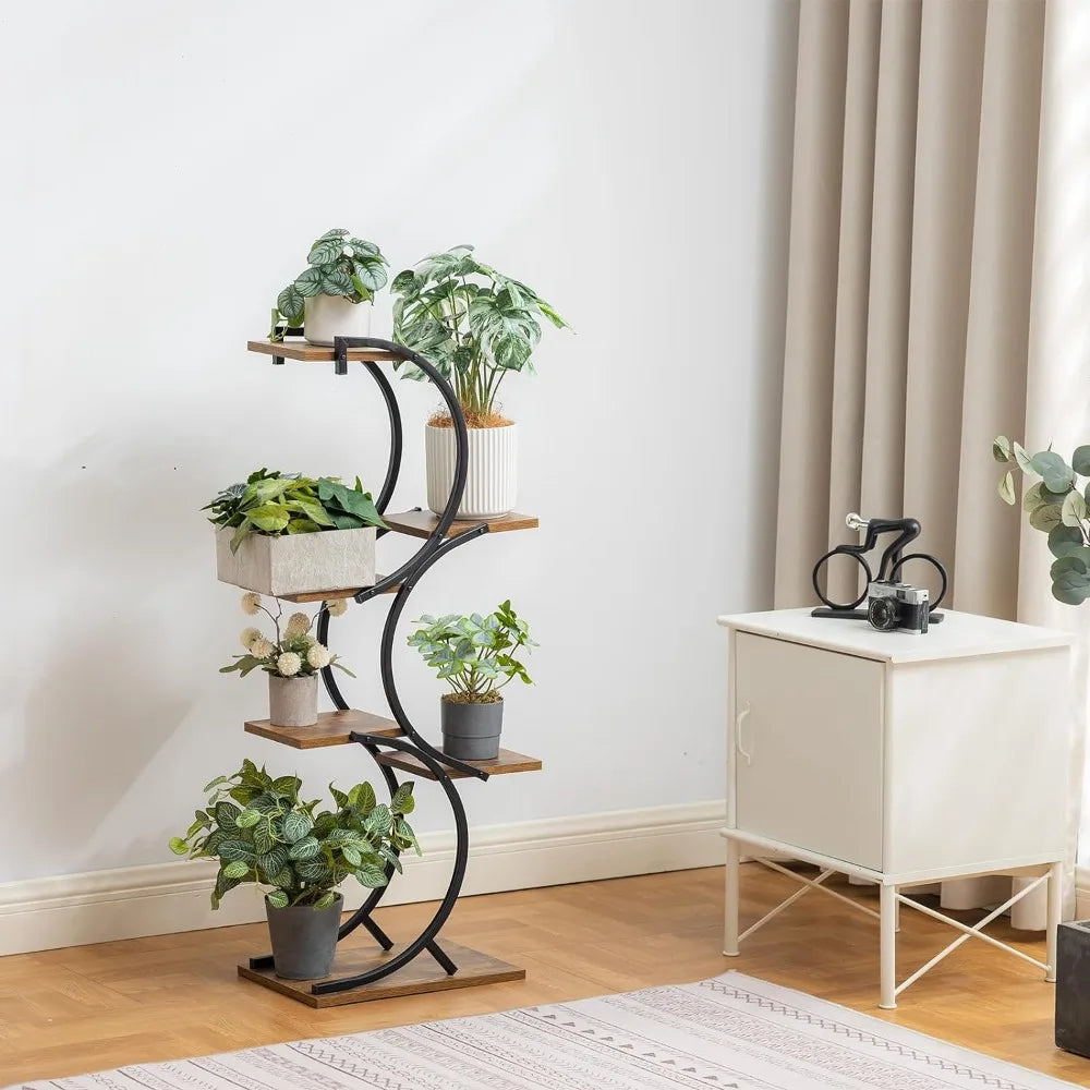 6-Tier Wrought Iron Plant Stand