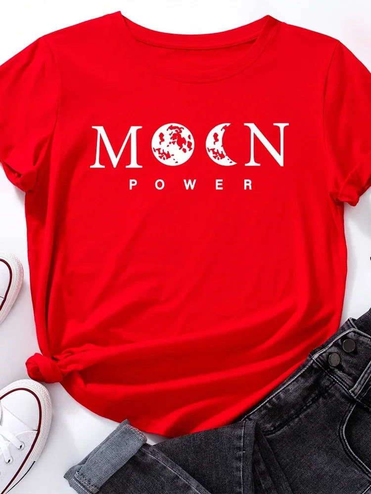 Moon Power Print T-Shirt