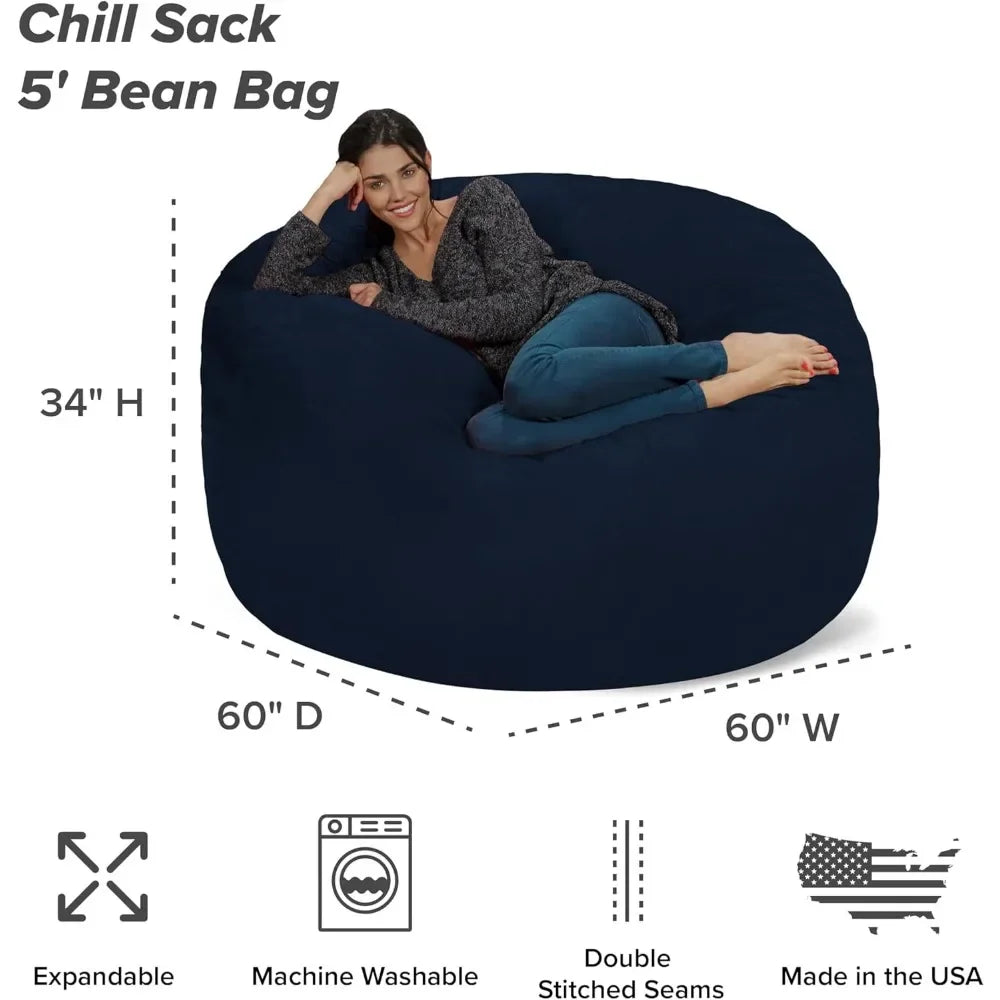 Giant 5' Memory Foam Bean Bag