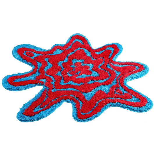 Funky Fluffy Abstract Throw Rugs