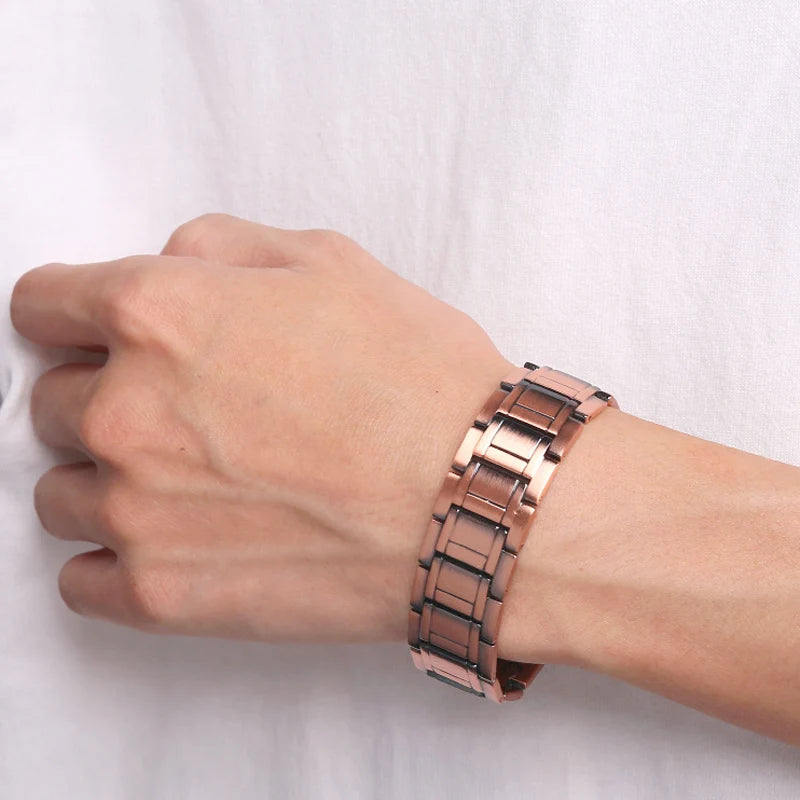 Elegant Mens Copper Magnetic Bracelets