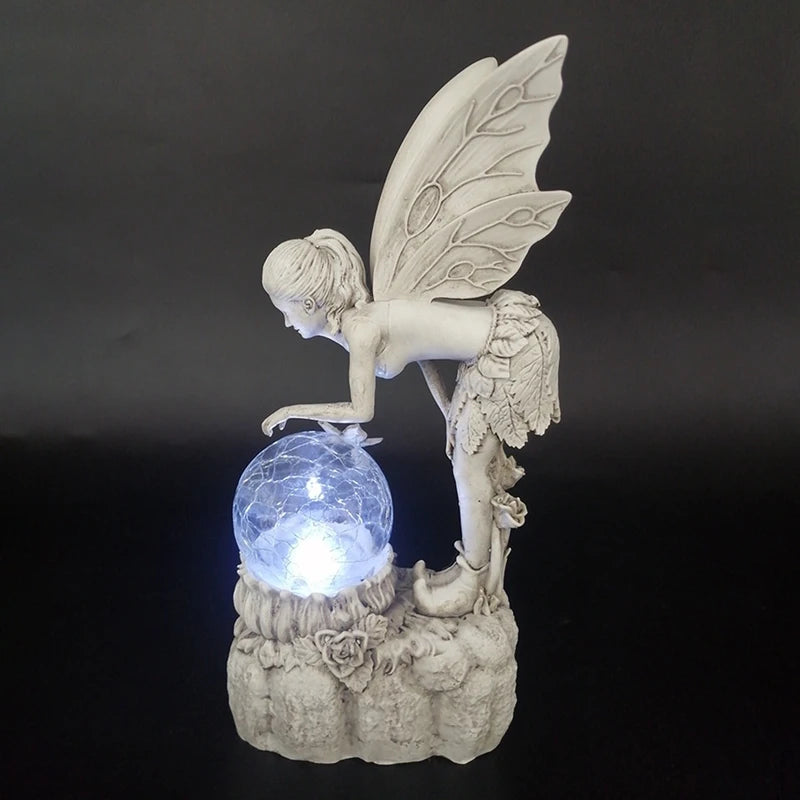 Fairy Statue With Solar Led Light