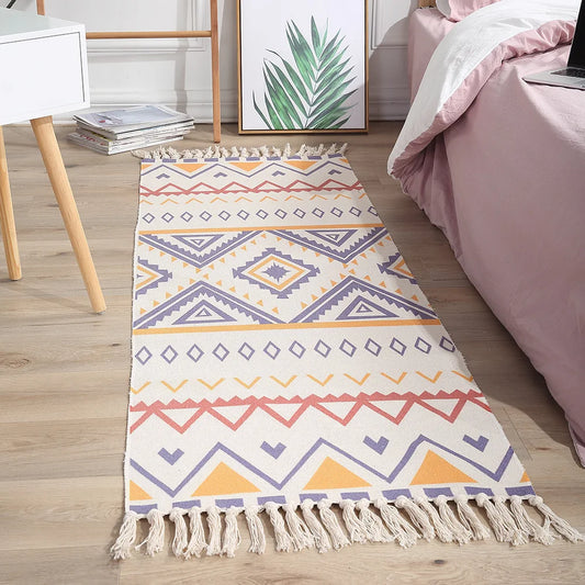 Bohemian Cotton Tassel Retro Throw Rugs