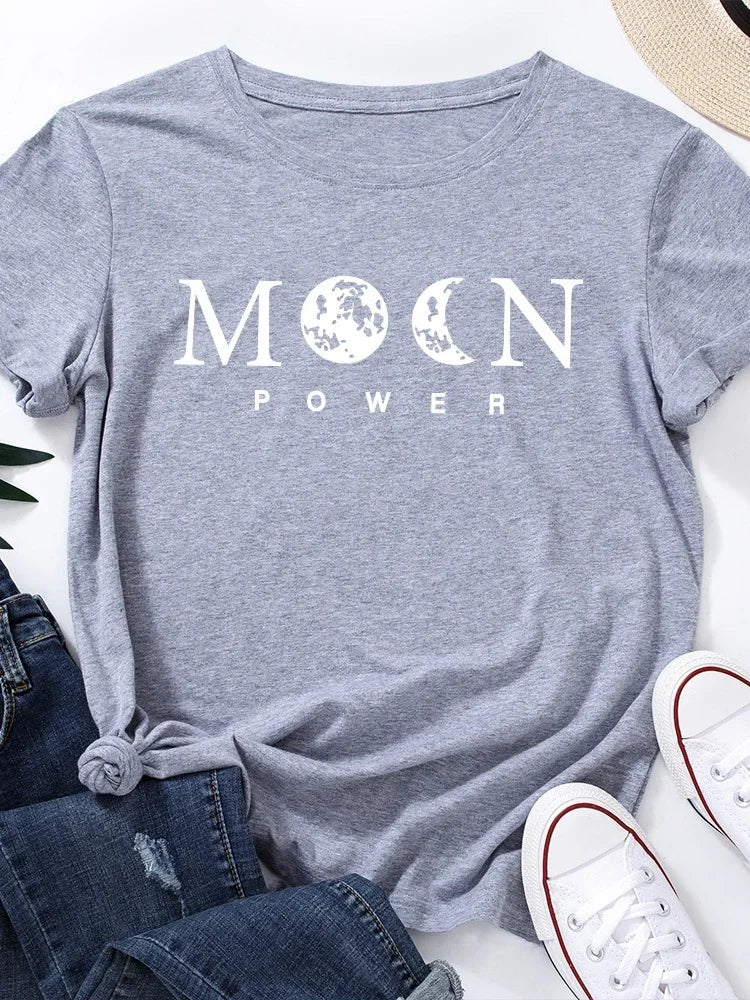 Moon Power Print T-Shirt