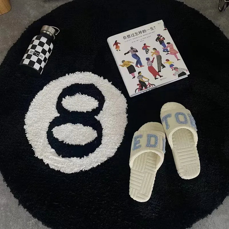 Billiards 8 Ball Throw Rug