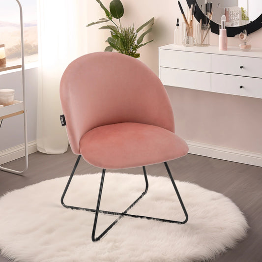 Velvet Armless Vanity Chair