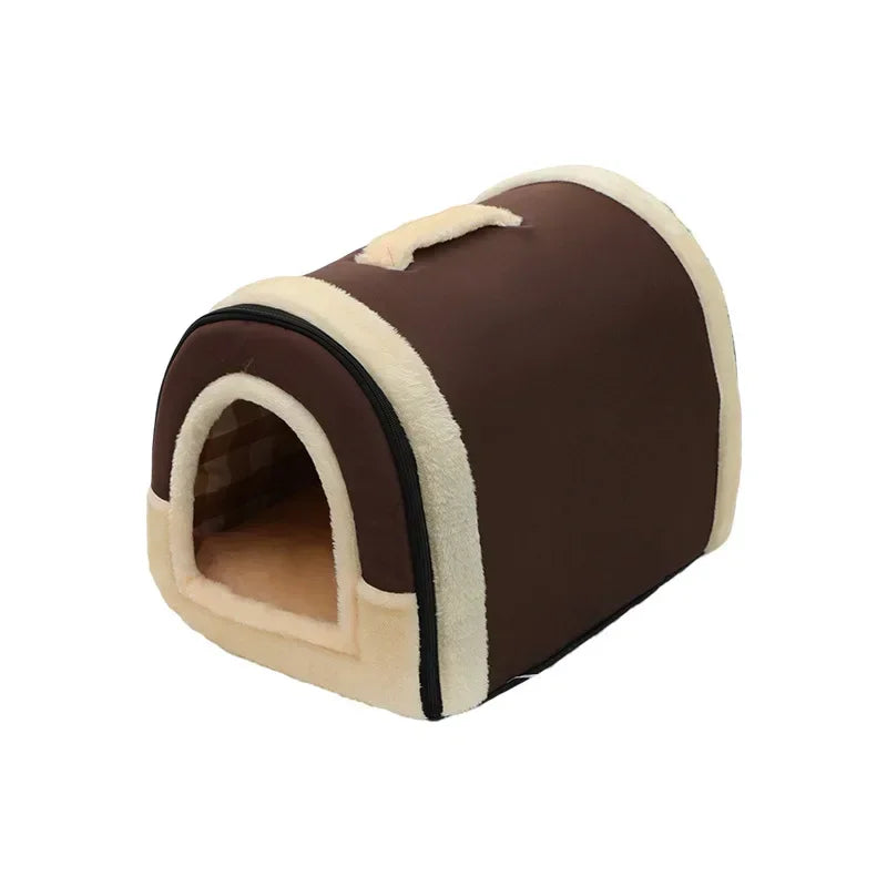 Enclosed Warm Plush Sleeping Nest Baskets with Removable Cushions