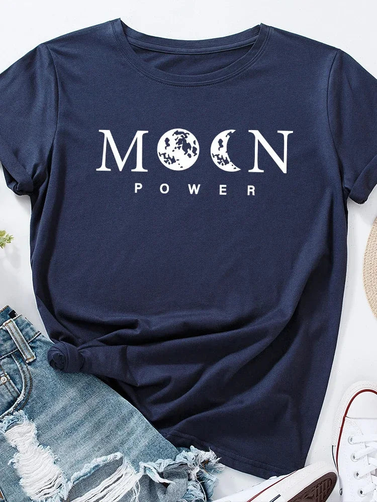 Moon Power Print T-Shirt