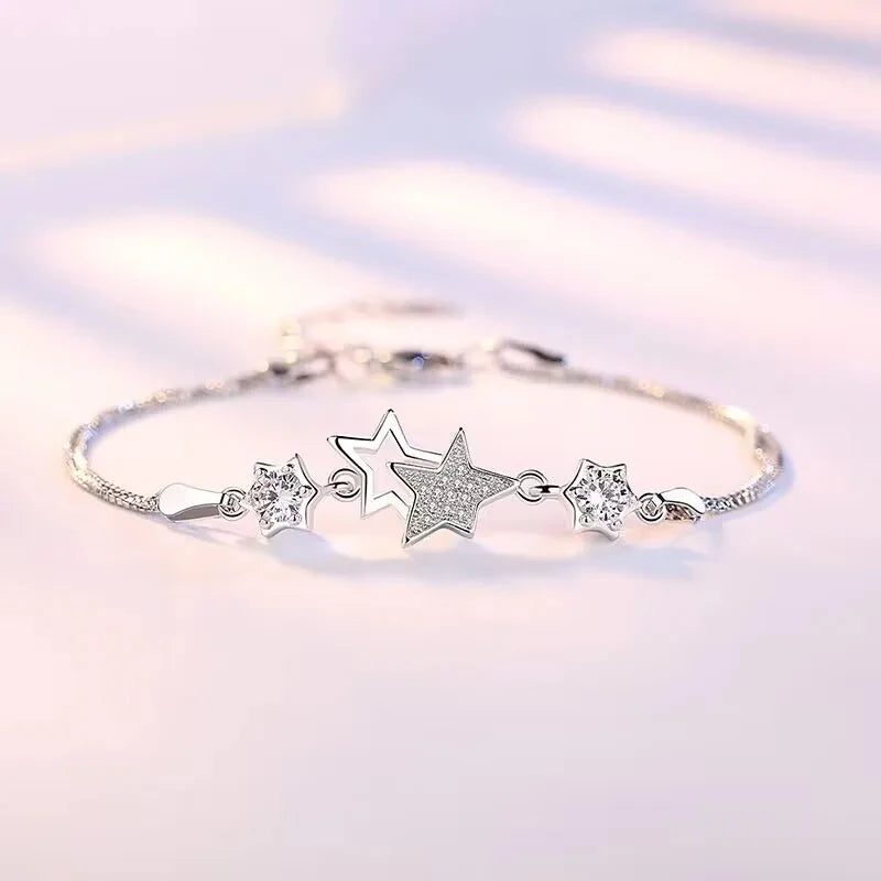 Elegant Charm Crystal Star Bracelet