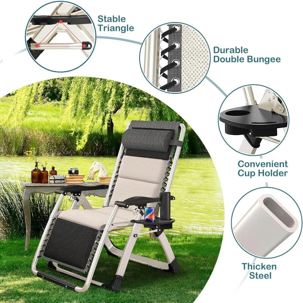 Zero Gravity Folding Adjustable Reclining Patio Chair