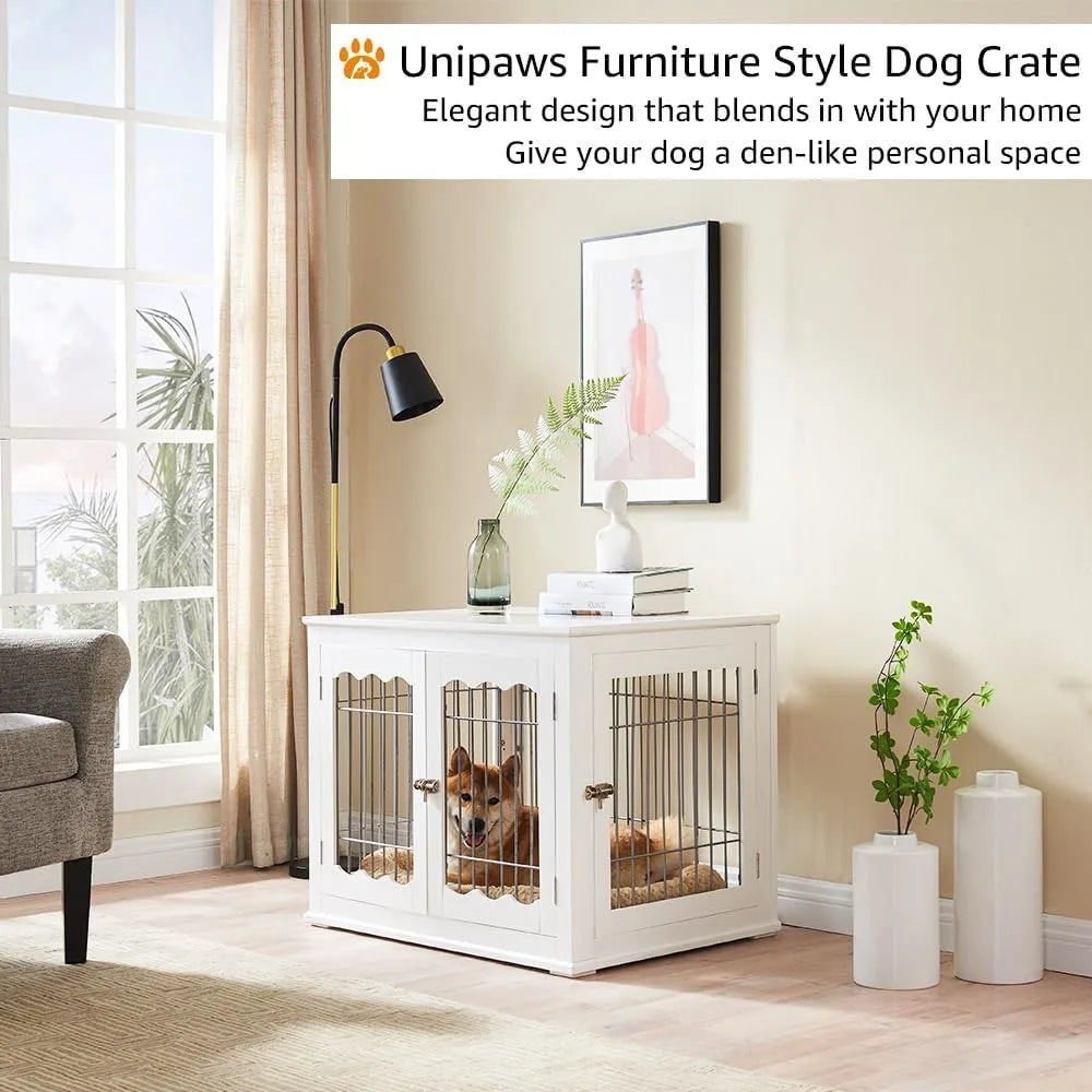 Furniture Style White Dog Crate-Small  Dogs