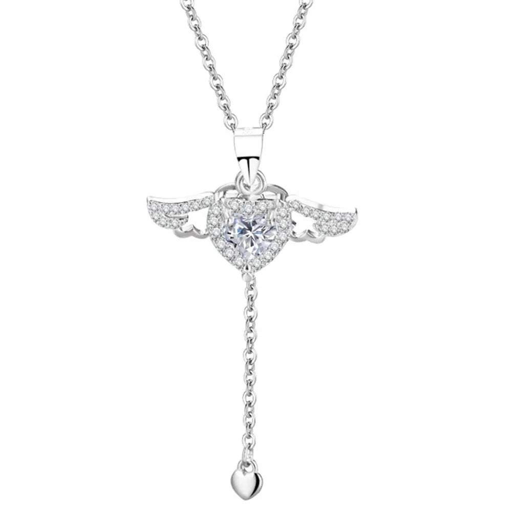 Heart/Angel Wings Pendant Choker Necklaces