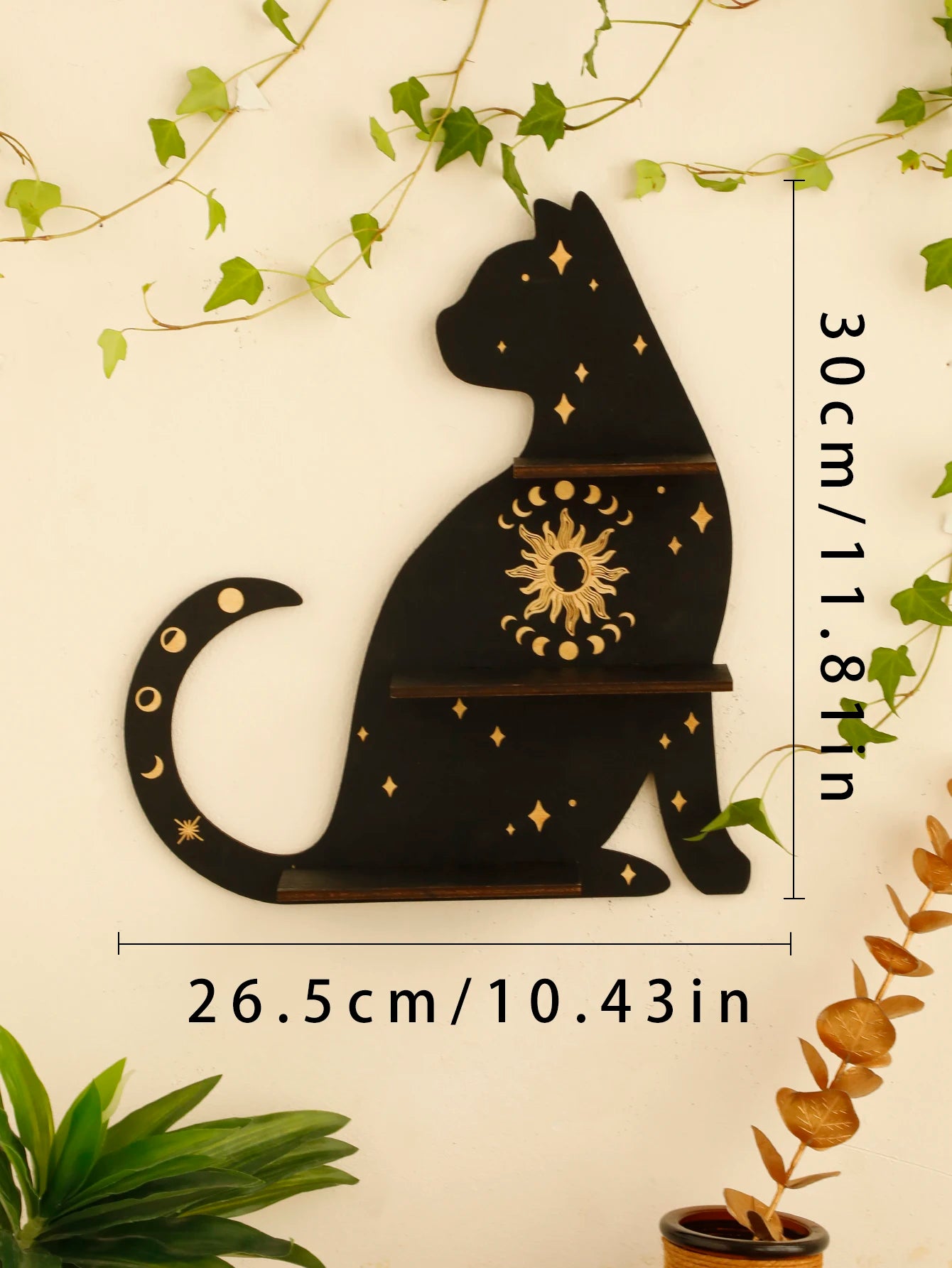 Assorted Black Cat Wooden Crystal Displays