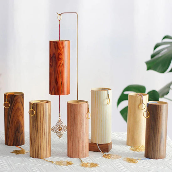 Natural Bamboo Chord Wind Chime Set