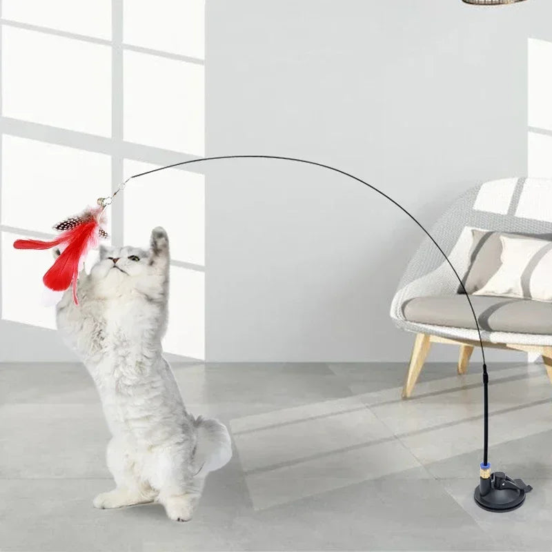 Hands Free Cat Stick Toys