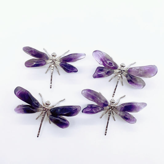 Natural Amethyst Dragonfly