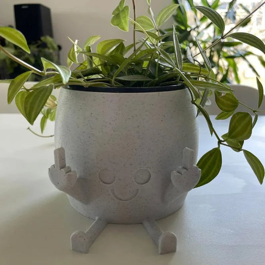 Cute Middle Finger Happy Planter