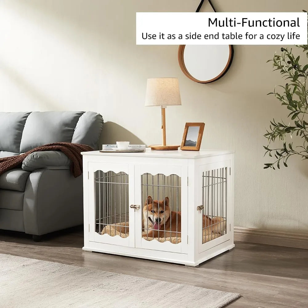 Furniture Style White Dog Crate-Small  Dogs