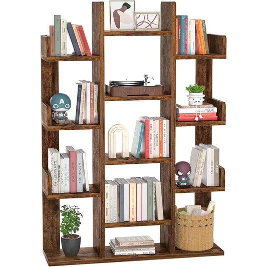 Bookcase Storage Shelf with 13 compartments